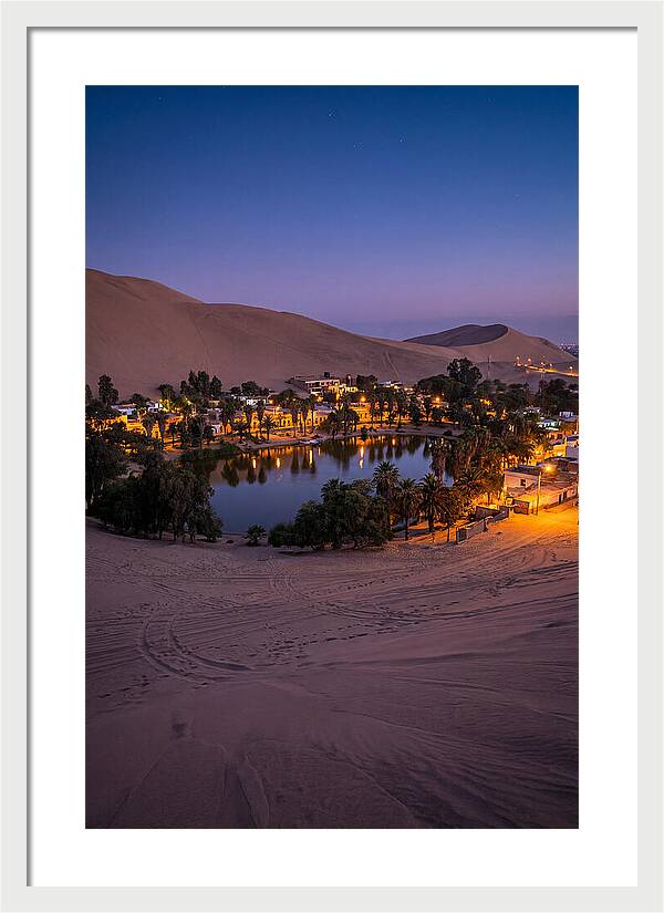 Huacachina Oasis At Dusk