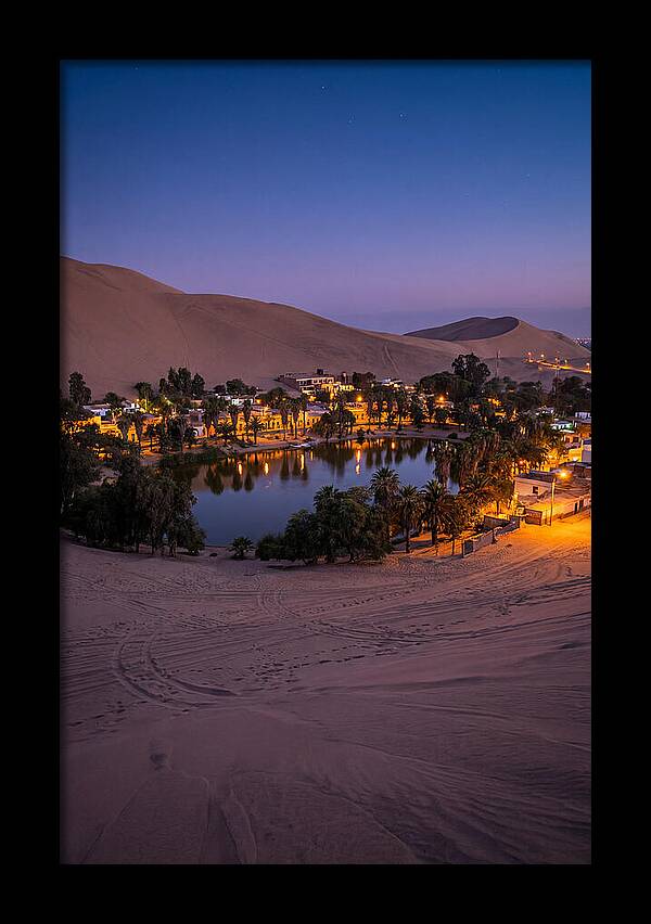 Huacachina Oasis At Dusk