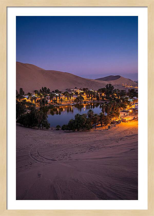 Huacachina Oasis At Dusk