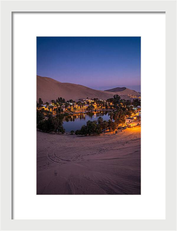 Huacachina Oasis At Dusk
