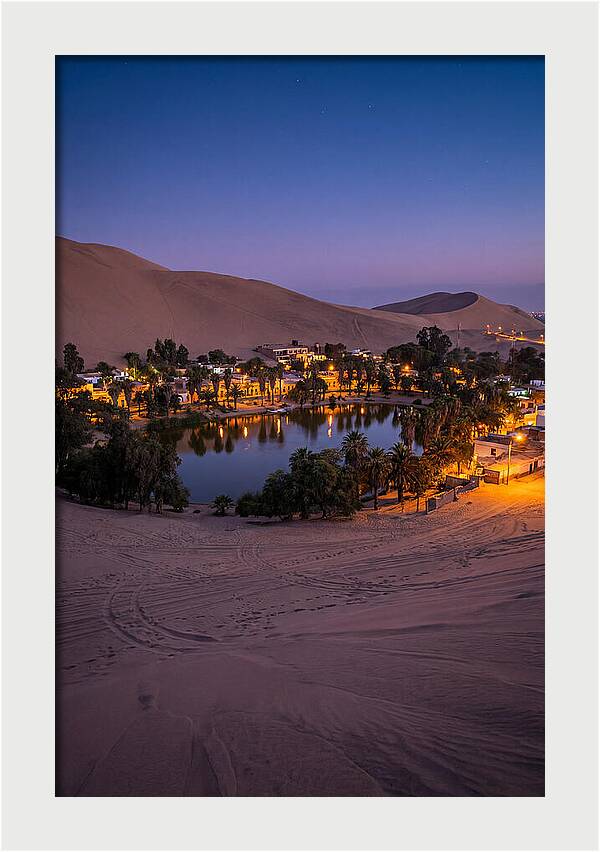 Huacachina Oasis At Dusk