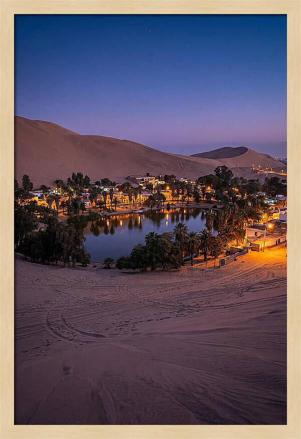 Huacachina Oasis At Dusk