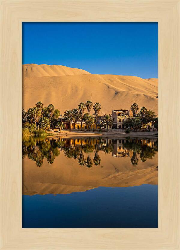 Huacachina Oasis At Golden Hour