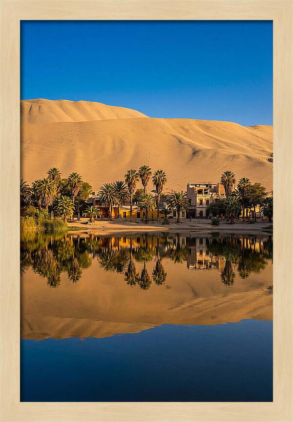 Huacachina Oasis At Golden Hour
