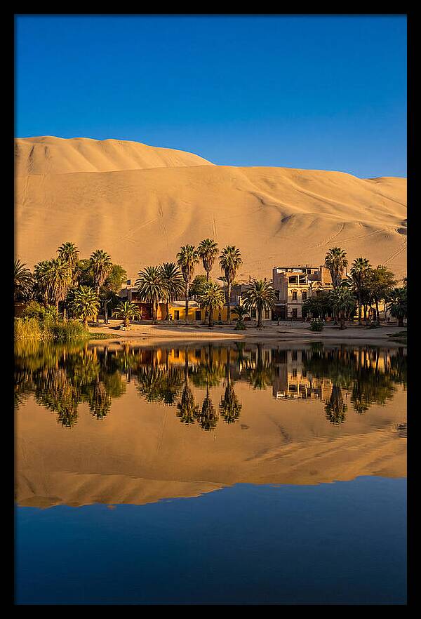 Huacachina Oasis At Golden Hour