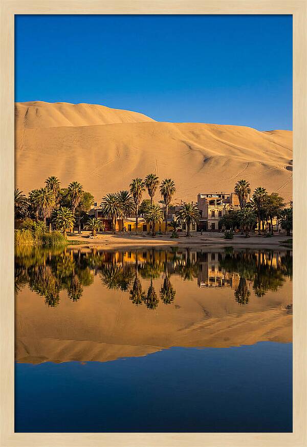 Huacachina Oasis At Golden Hour
