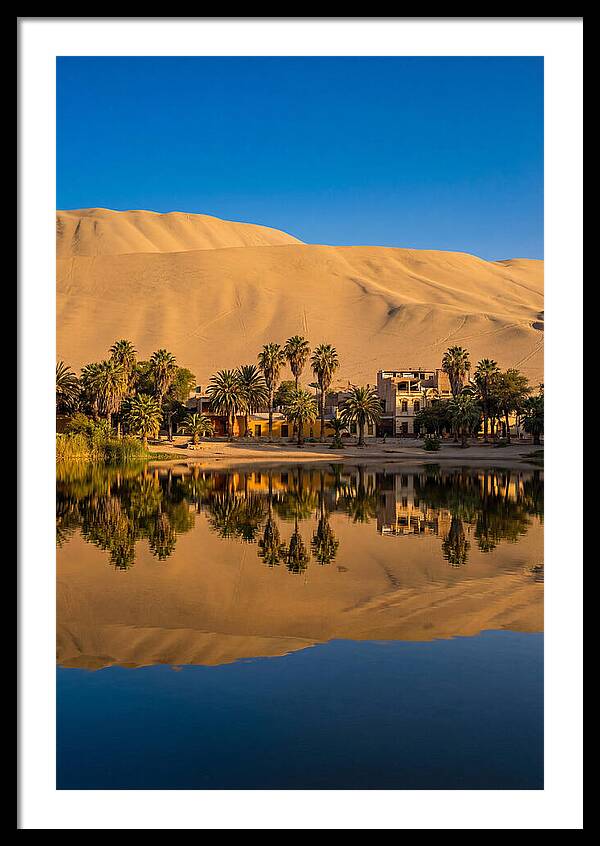 Huacachina Oasis At Golden Hour