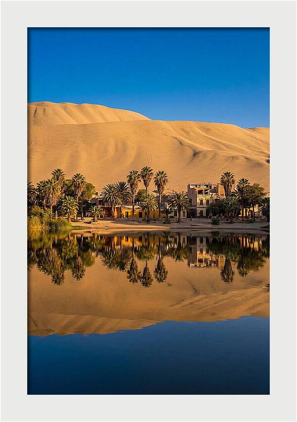 Huacachina Oasis At Golden Hour