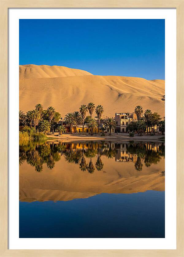 Huacachina Oasis At Golden Hour