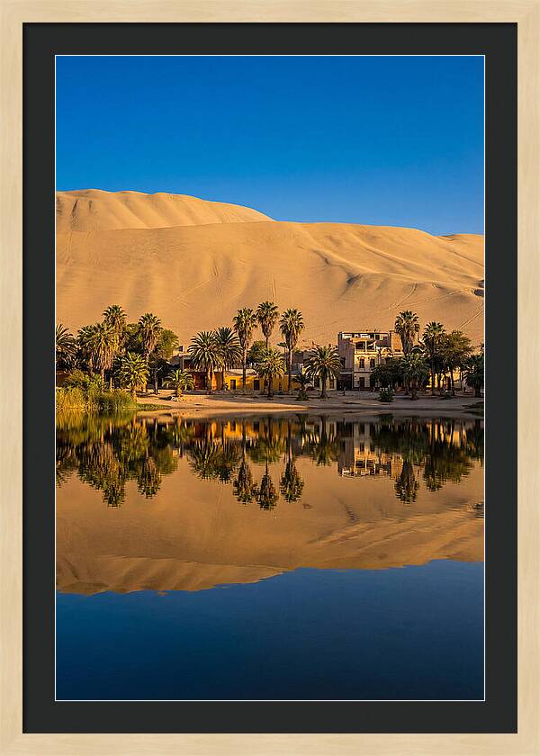 Huacachina Oasis At Golden Hour
