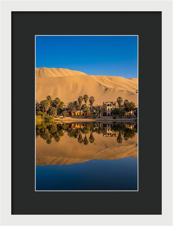 Huacachina Oasis At Golden Hour