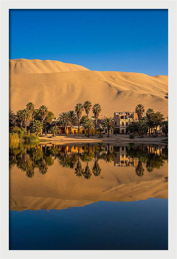 Huacachina Oasis At Golden Hour