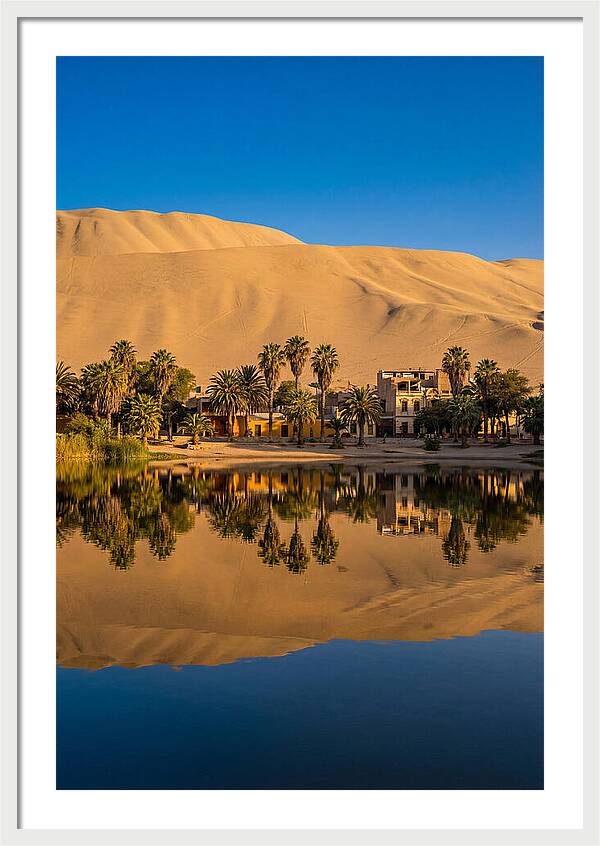 Huacachina Oasis At Golden Hour