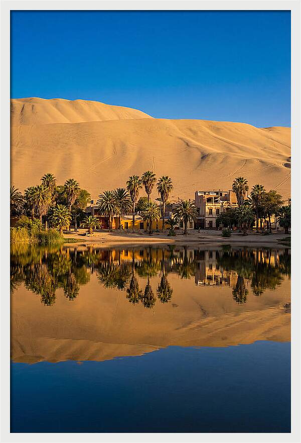 Huacachina Oasis At Golden Hour