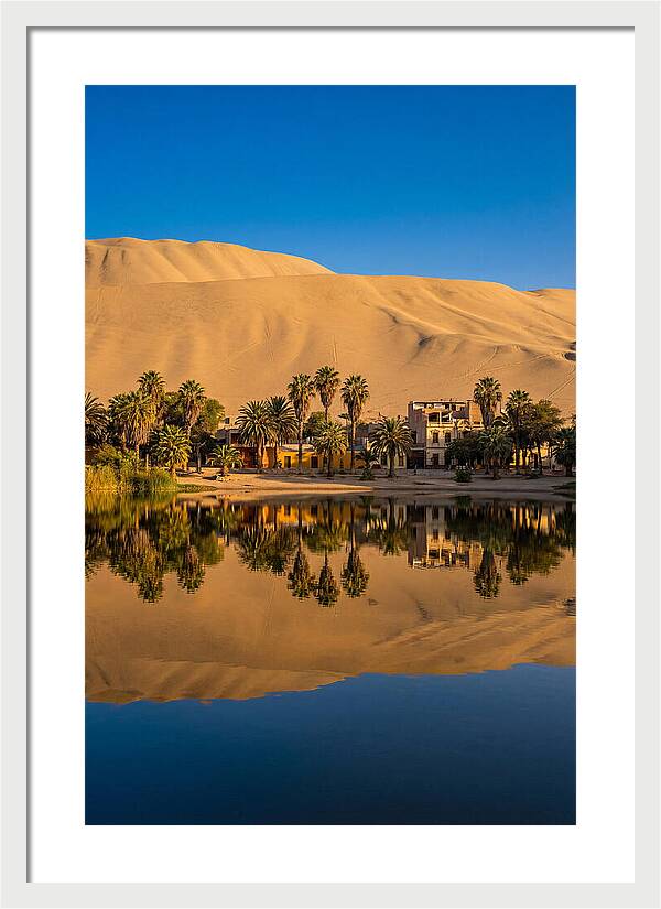 Huacachina Oasis At Golden Hour