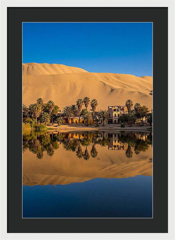 Huacachina Oasis At Golden Hour