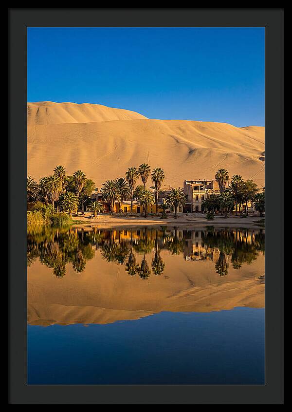 Huacachina Oasis At Golden Hour