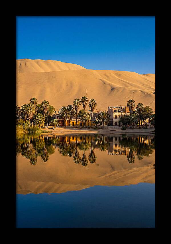 Huacachina Oasis At Golden Hour