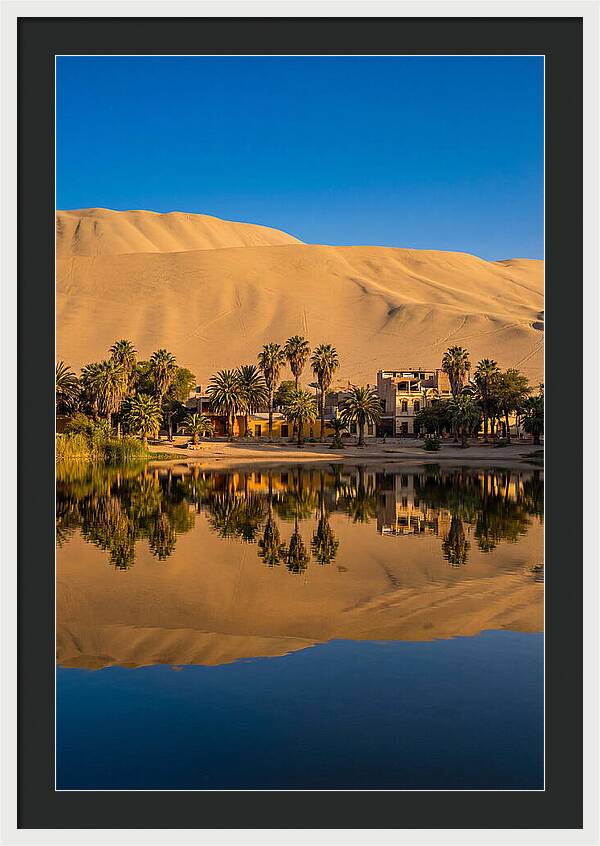 Huacachina Oasis At Golden Hour