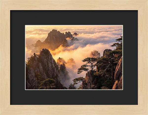 Huangshan Sunrise Over Clouds