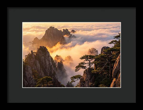Huangshan Sunrise Over Clouds