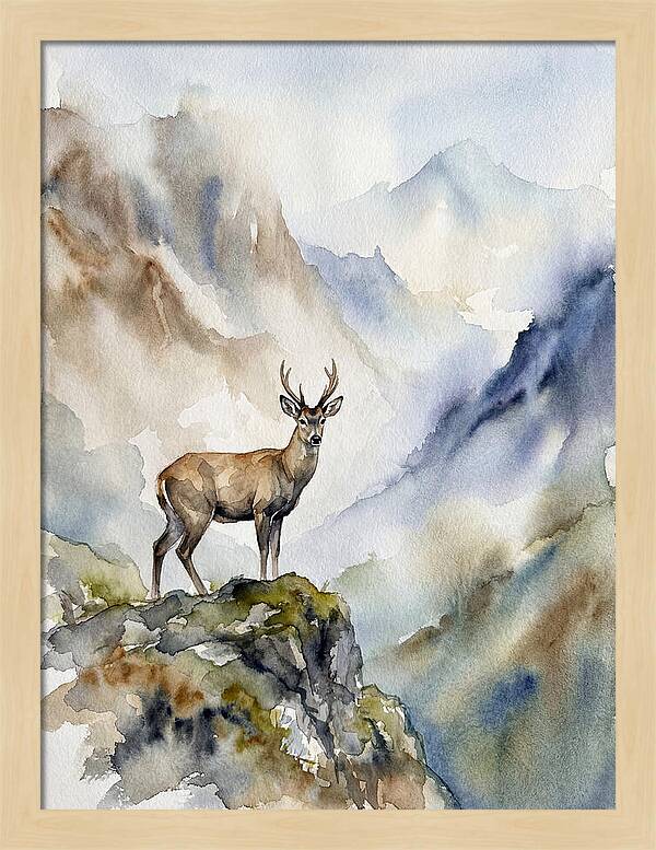 Huemul In Majestic Landscape