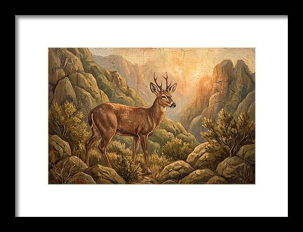 Huemul In Serene Landscape