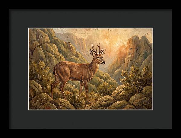 Huemul In Serene Landscape