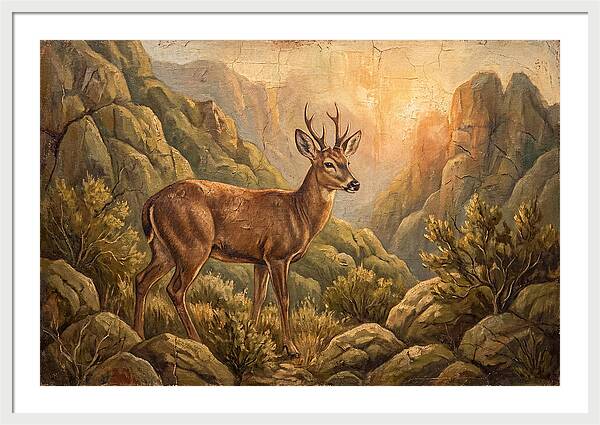 Huemul In Serene Landscape