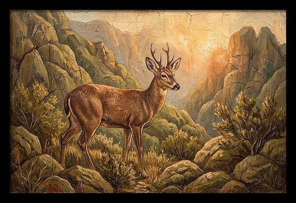 Huemul In Serene Landscape