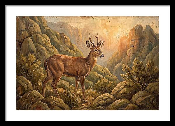 Huemul In Serene Landscape