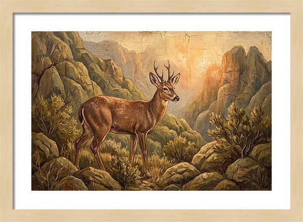 Huemul In Serene Landscape