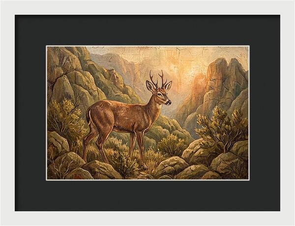 Huemul In Serene Landscape