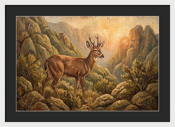 Huemul In Serene Landscape