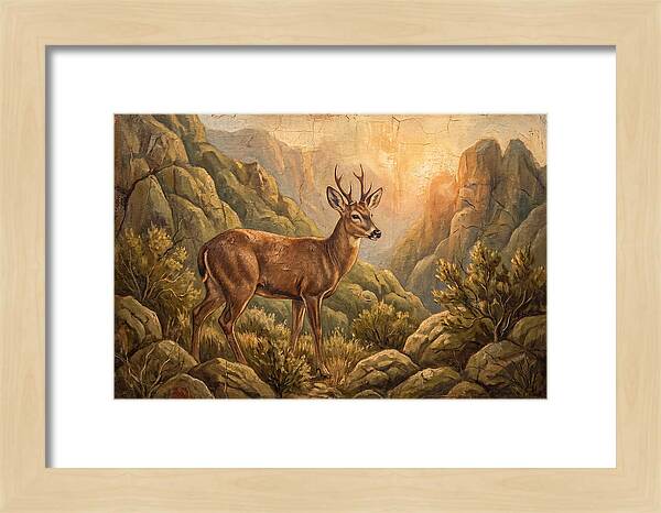 Huemul In Serene Landscape