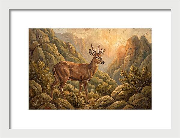 Huemul In Serene Landscape