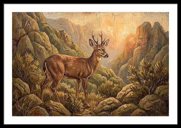 Huemul In Serene Landscape