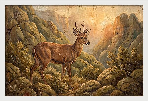 Huemul In Serene Landscape
