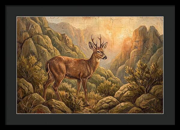 Huemul In Serene Landscape