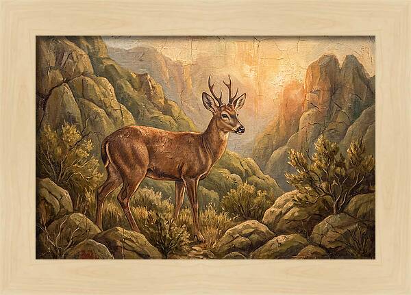 Huemul In Serene Landscape