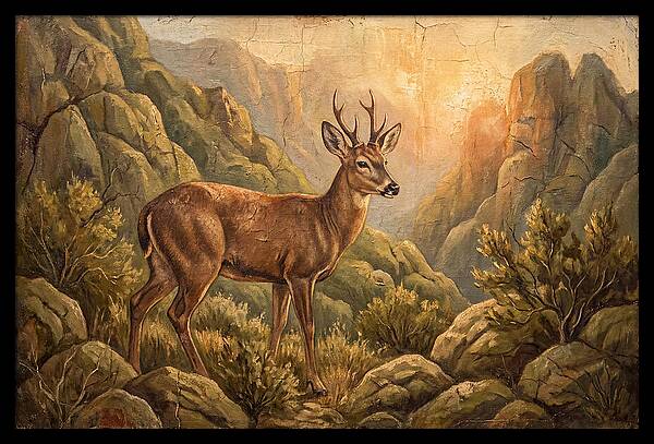 Huemul In Serene Landscape