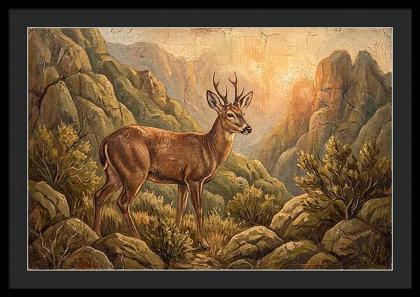 Huemul In Serene Landscape