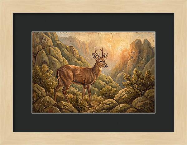 Huemul In Serene Landscape