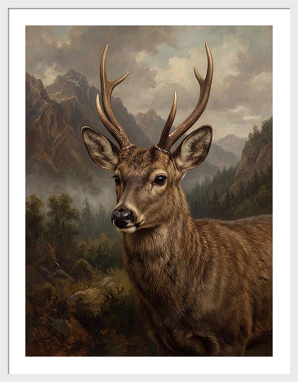 Huemul Majestic Stag Portrait