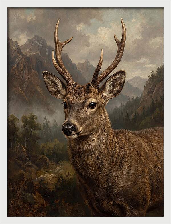 Huemul Majestic Stag Portrait