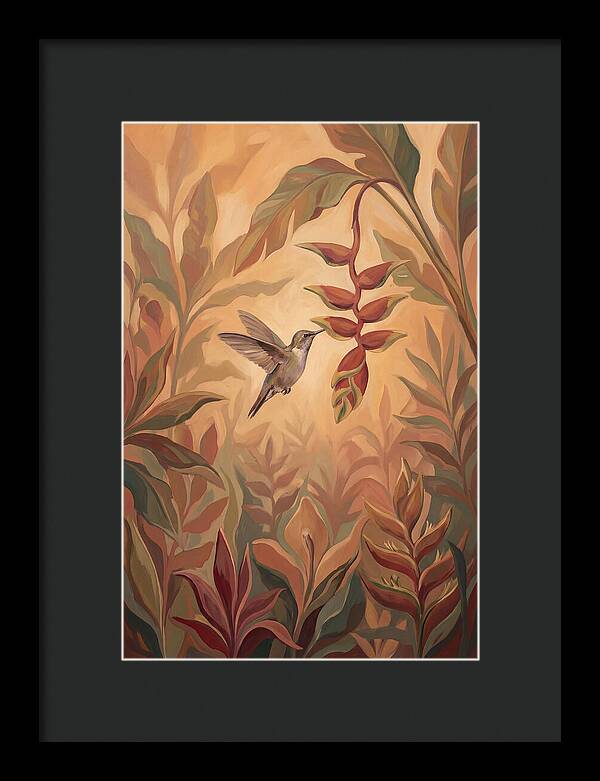 Hummingbird Among Tropical Foliage