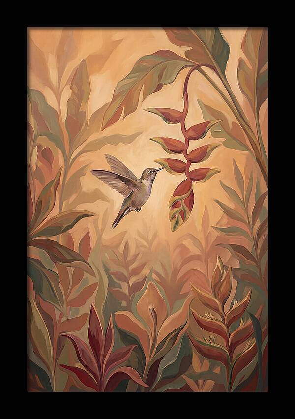 Hummingbird Among Tropical Foliage