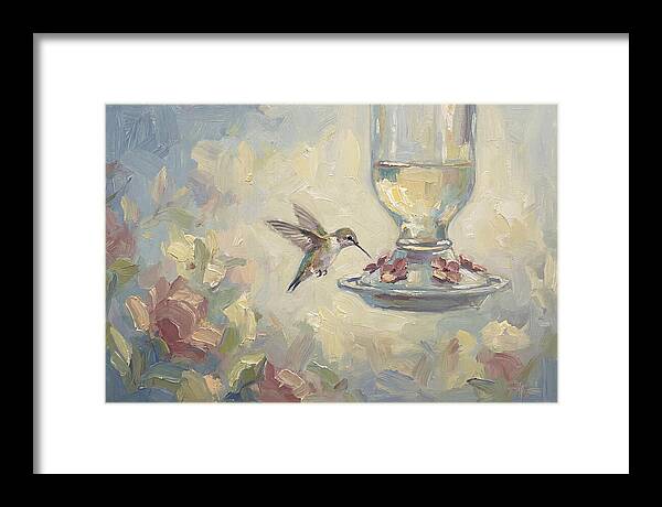 Hummingbird At Nectar Feeder