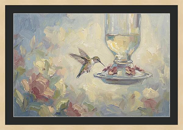 Hummingbird At Nectar Feeder