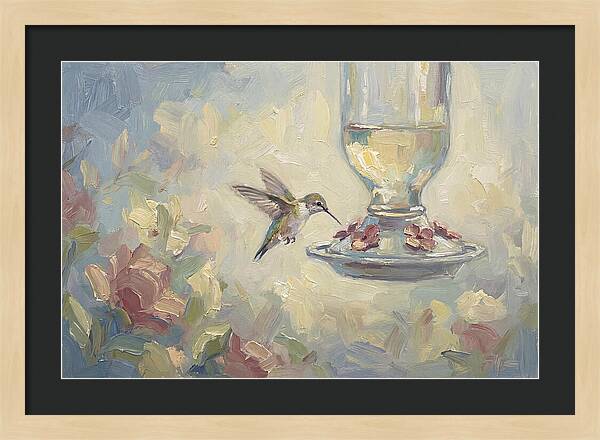 Hummingbird At Nectar Feeder